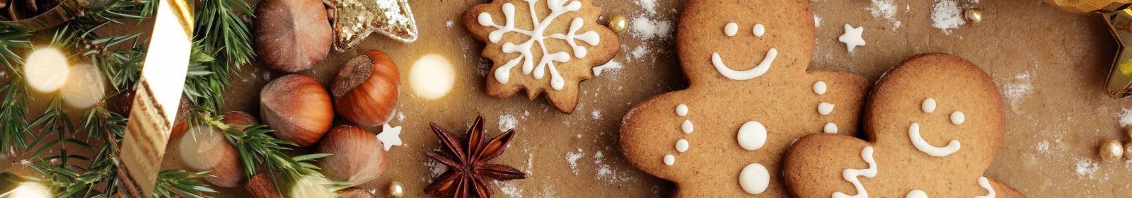 Gingerbread men and other Christmas cookies.